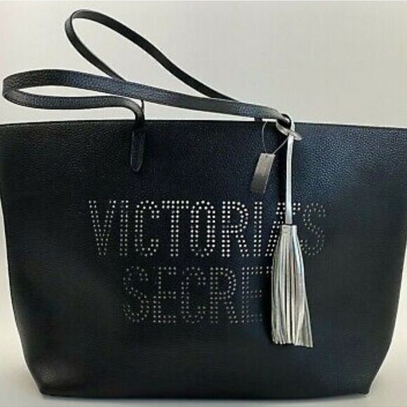 BRAND NEW BLACK VICTORIA SECRET TOTE BAG - Picture 9 of 16